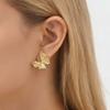 Fashion Stainless Steel Butterfly Earrings,18K Gold Plated Waterproof Earrings for Women,New Trendy Charm Jewelry Gift