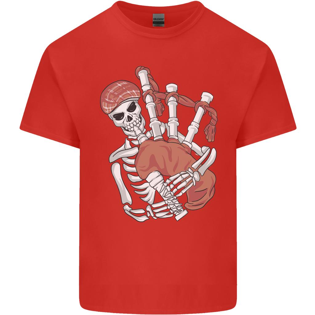 A Skeleton Playing the Bagpipes Unisexs Light Cotton TShirt