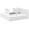 Storage Bed Frame White 180 X 200 Cm Engineered Wood