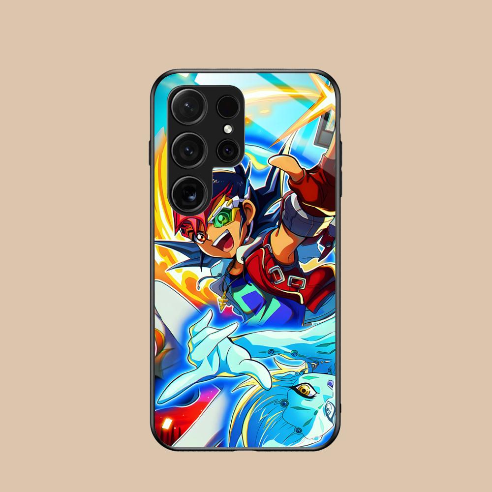 Yugioh Yuma Tsukumo Mobile Phone Case for Samsung Galaxy A56 55 54 53 52 51 36 35 34 23 16 15 5G Glass Colorful Cover Luxury