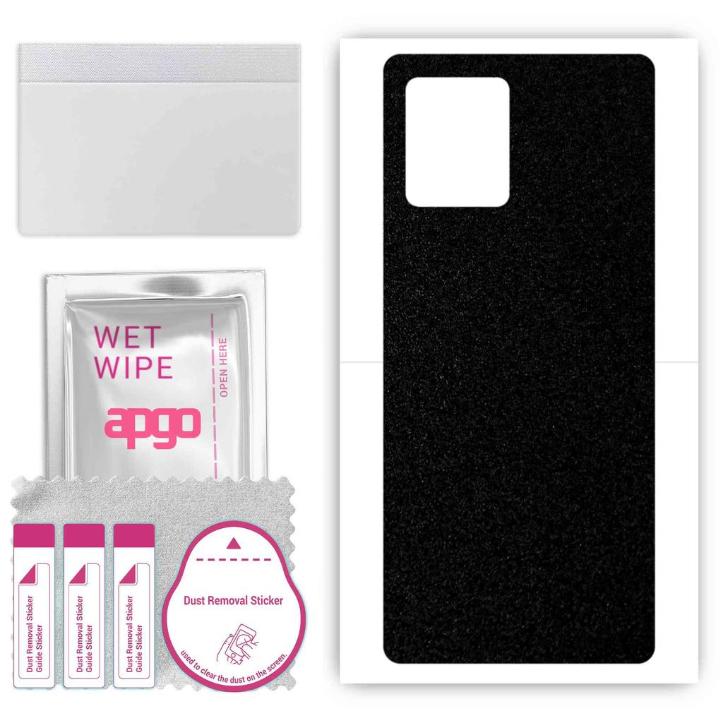 apgo Protective Skin Sticker for the Back Compatible with Honor X5 Plus, Wrap Film, Foil, Vinyl - Pattern Matte Black