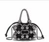 New Niche Design Exquisite Hollow Metal Beaded Woven Bag High-End Portable Oblique Span Bag