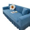 New Skirted Sofa Cover  All Purpose  Four Season Anti Cat Scratch  Straight Row Three Seat Sofa Cover Cloth