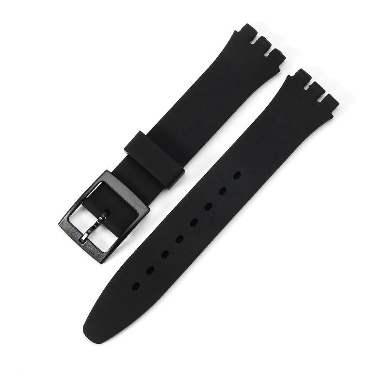 Silicone Unisex Sport Strap Classic Watch Band For Swatch Jelly Skin 19mm 17mm