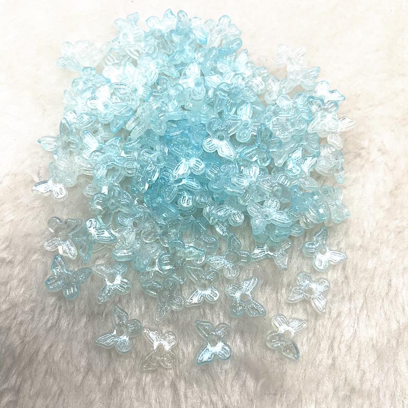 50pcs 10mm Butterfly Shape Acrylic Beads Loose Spacer Beads for Jewelry Makeing DIY Accessories