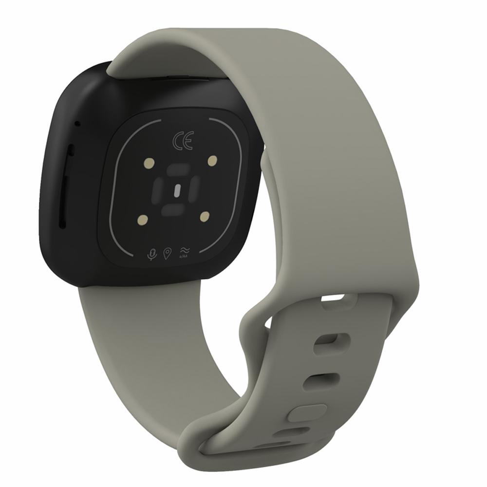 22.5mm Soft Silicone Watch Strap Replacement for Fitbit Versa 3/Sense [Size: L]