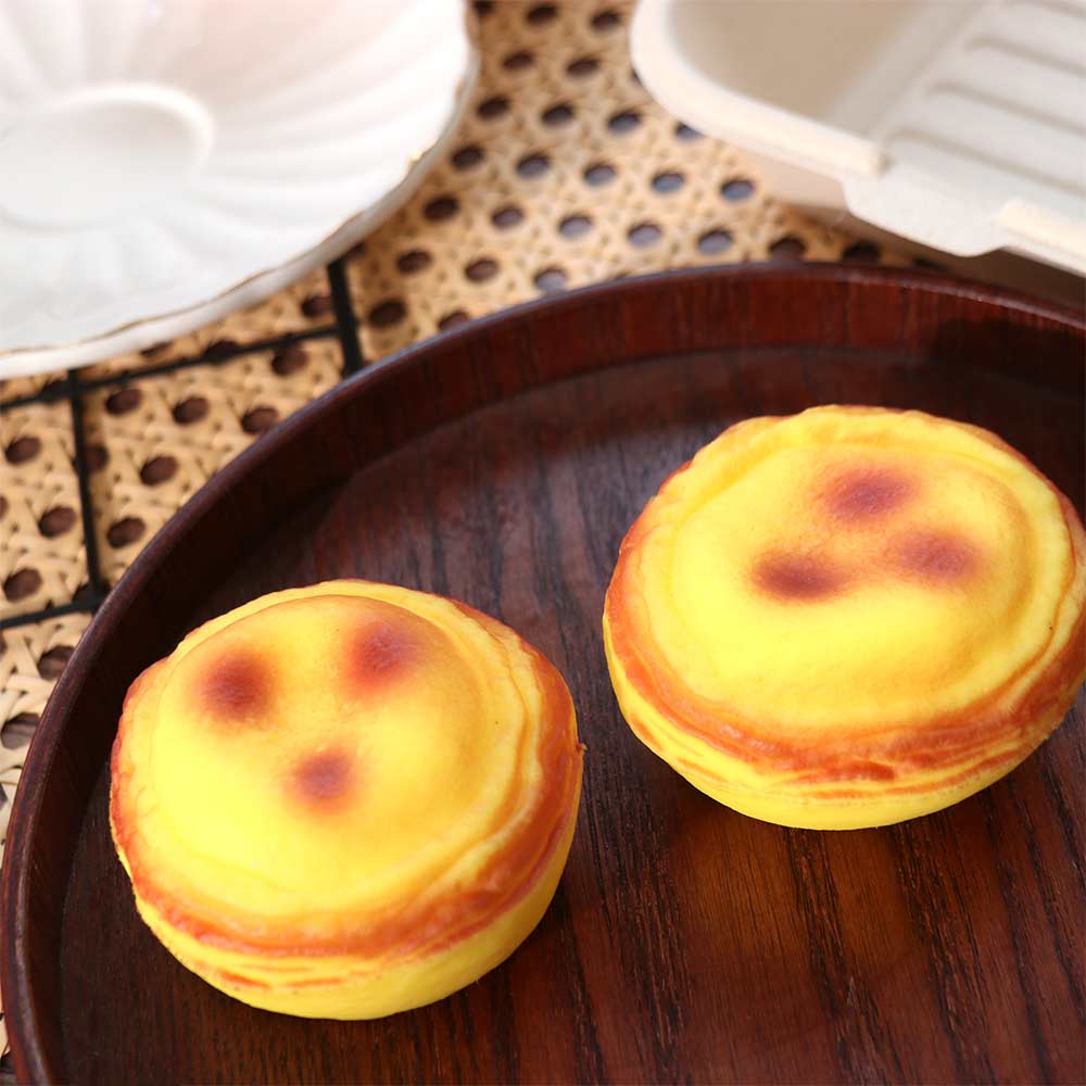Adults Slow Rising Egg Tart Squishy Bouncing Hand Relax Fluid Simulation Sticky Pinch Egg Tart Rebound Anxiety