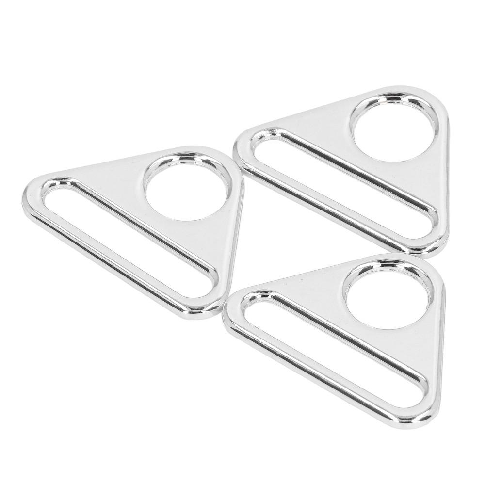 10pcs 38mm Luggage Accessories Zinc Alloy Portable Triangle Buckles Rose Gold Lightweight Zinc Alloy Buckles Decorative Use