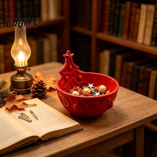 Small Trinket Organizer Christmas Tree Candy Bowl, 3D Printed Holiday Treat Storage Container, Entrance Festive Decor Tabletop Decorative Snack