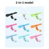 Mini Phone Cooling Fan Plug & Play Universal 3 Ports Small Fan for Summer Outdoor Walk Shopping Daily Use