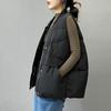 Vest for Women Autumn Winter Sleeveless Tops Vest Oversize Thickened Down Casual Solid Color  Vest