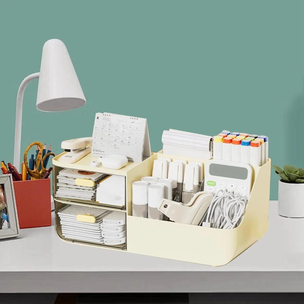Pen Holder Desktop Storage Organizer Multifunctional Cosmetics Organizer  Student