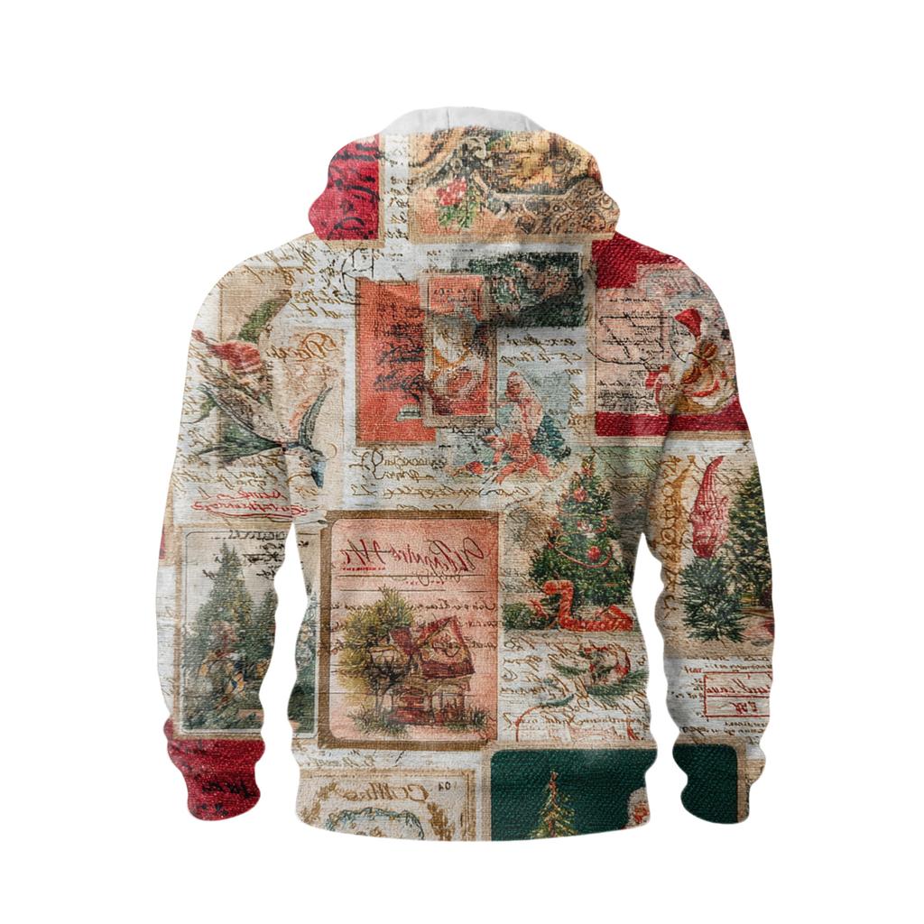 Men's Long-Sleeve Casual Flannel Hooded Sweatshirt