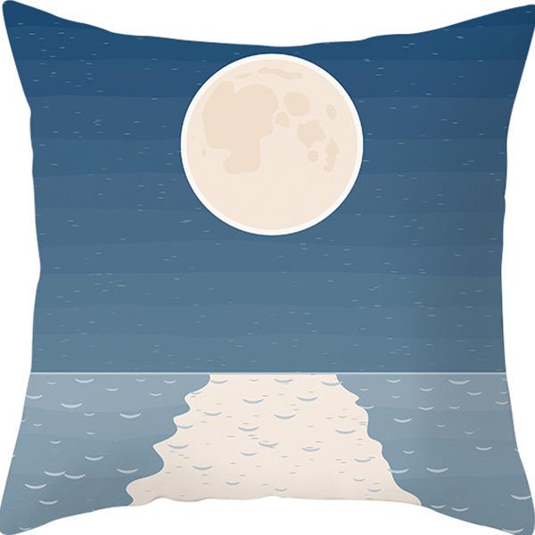 Nordic Abstract Printed Linen Pillowcase Popular Office Living Room Sofa Bedside Pillowcase