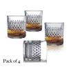 4PCS Fashion Whiskey Glasses, Scotch Whisky, Bourbon, Cocktails, RUM, Durable Whiskey Glasses