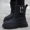 Women's Winter Thickened Padded Waterproof Comfortable Warm Anti Cold Lightweight Hiking Waterproof Non-slip Thick Sole Mid-calf Snow Boots