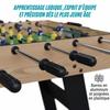 Devessport Baby-Foot Enfant New Stadium 4ft (121cm), Table de Foot Stable en MDF, Barres Aluminium, Joueurs ABS