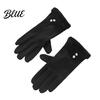 Stylish Gloves Winter with Fluffy Windproof Warm Touch Screen for Women Thermal Knitted Fur Trim