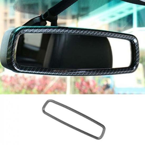 Carbon Fiber Console Rearview Interior Mirror Trim For Ford Explorer 2011-