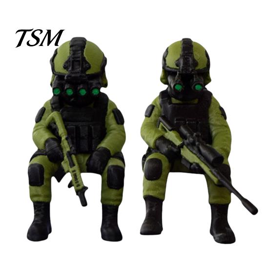 Tactical Desk Decor 3D Printed Soldier Desktop Figurine, Military Model, Miniature Resin Special Forces Ornament for Home Office Car And Lovers