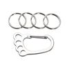Holder Buckle With 4 Keyrings Metal Key Ring Holder Big Feet Key Chain Car Key Clip Car Keyring