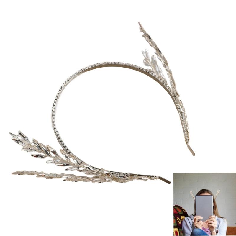 Sparkling Crystal Hairband Comfortable Bridal Hairband Alloy Texture Suitable for Fashion Girls and Mature Ladies