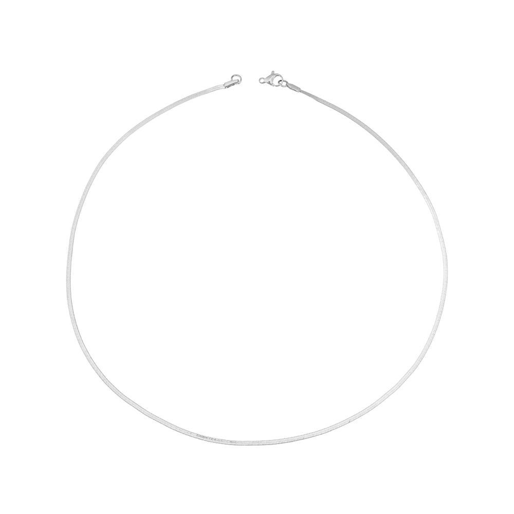 Steel Gifts Jewelry Gold/Silver Plated Herringbone Necklace Snake Link Chain Flat Snake Chain