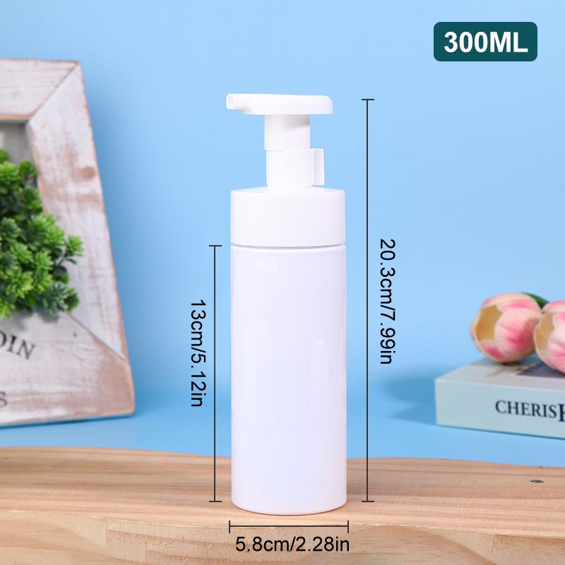 200/250/300/350ml Refillable Foaming Pump Bottles – Empty, Portable Dispensers for Facial Cleanser, Mousse, Lotion, and Shampoo