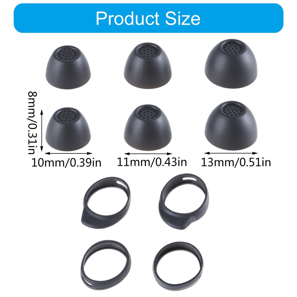 Silicone Ear Tips for Samsung Galaxy Buds FE Antislip Wing Tips Set In-Ear Earphone Cover Earbuds Eartips Set