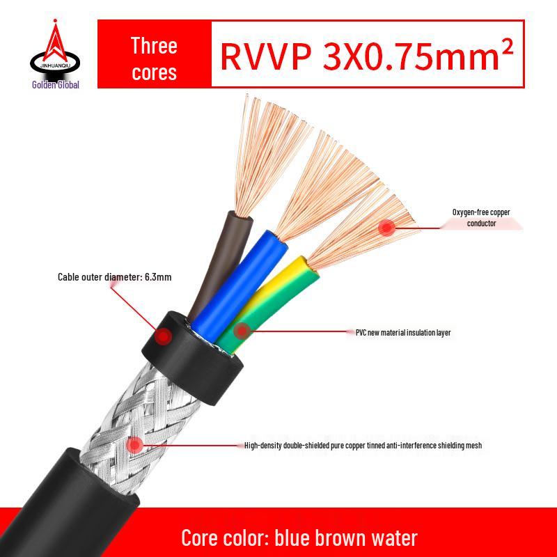 RVVP Shielded Control Signal Cable - Available in 2 to 14 Cores, 0.15 to 0.2 Square