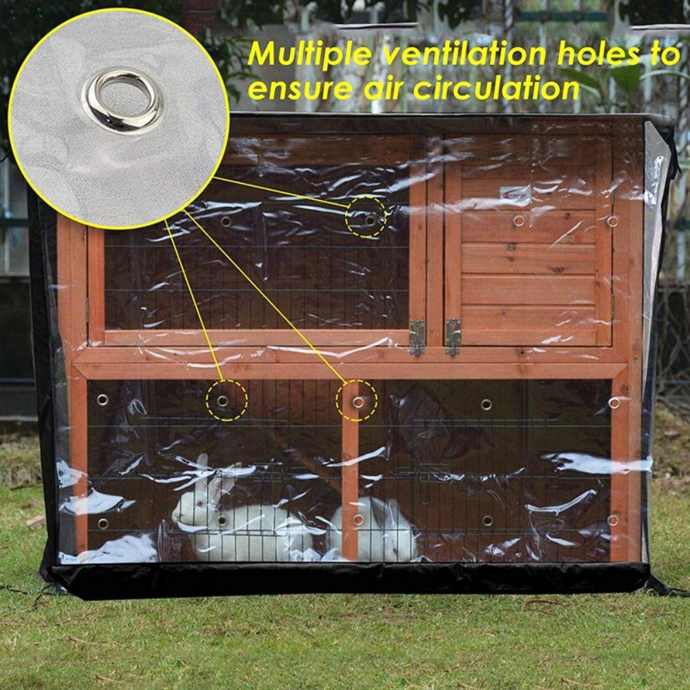 Copertura traspirante per conigliera Copertura antipolvere Gabbia per conigli domestici Casa per animali domestici Accessori Manicotto per gabbia in filo Giardino