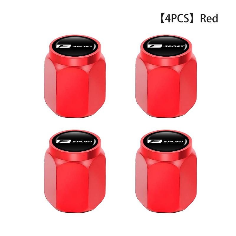 

4PCS Car Wheel Tire Valve Stem Covers Cap Decoration Accessories For Lexus UX250h RX450h RX300 GX470 CT200h RX400h NX300h RX350
