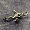 Brass Frog Decoration Mini Frog Metal Statue Antique Copper Crafts Office Home Tea Pet Table Decoration
