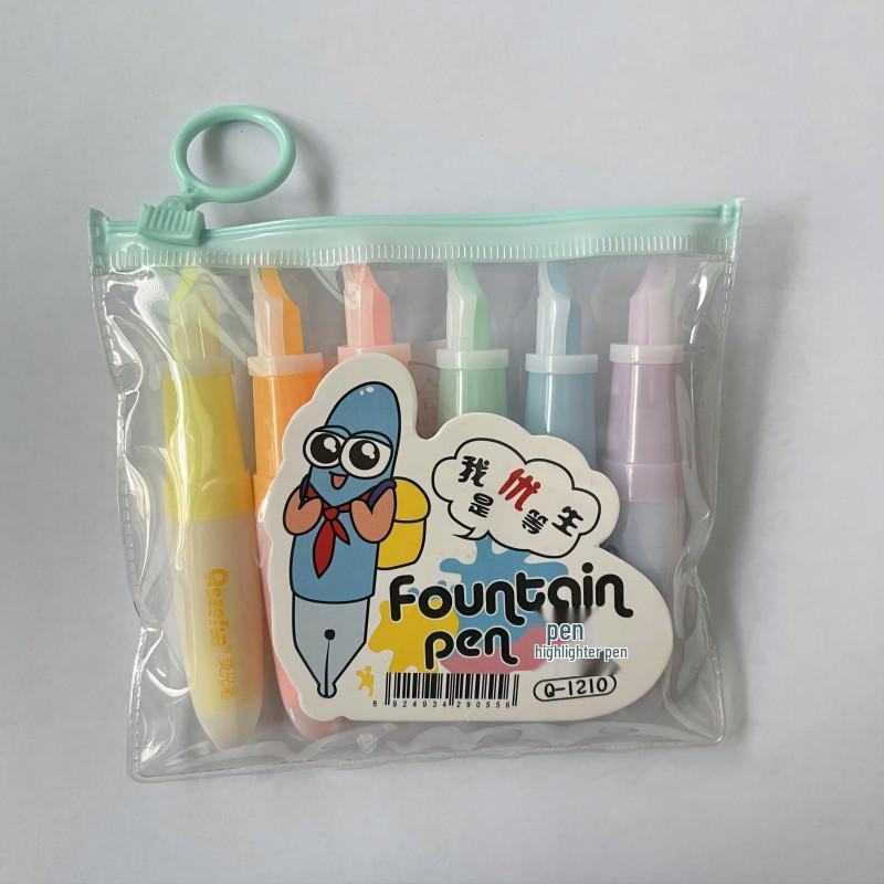 6-Color Mini Pill Highlighter & Marker Set