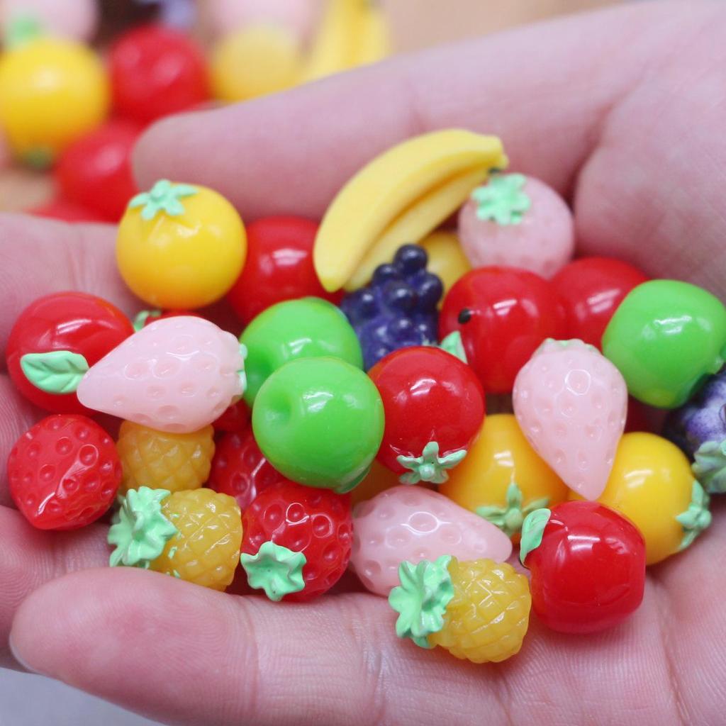 10-Piece Set: Mini 3D Fruit Dollhouse Dining Table Play Food Props