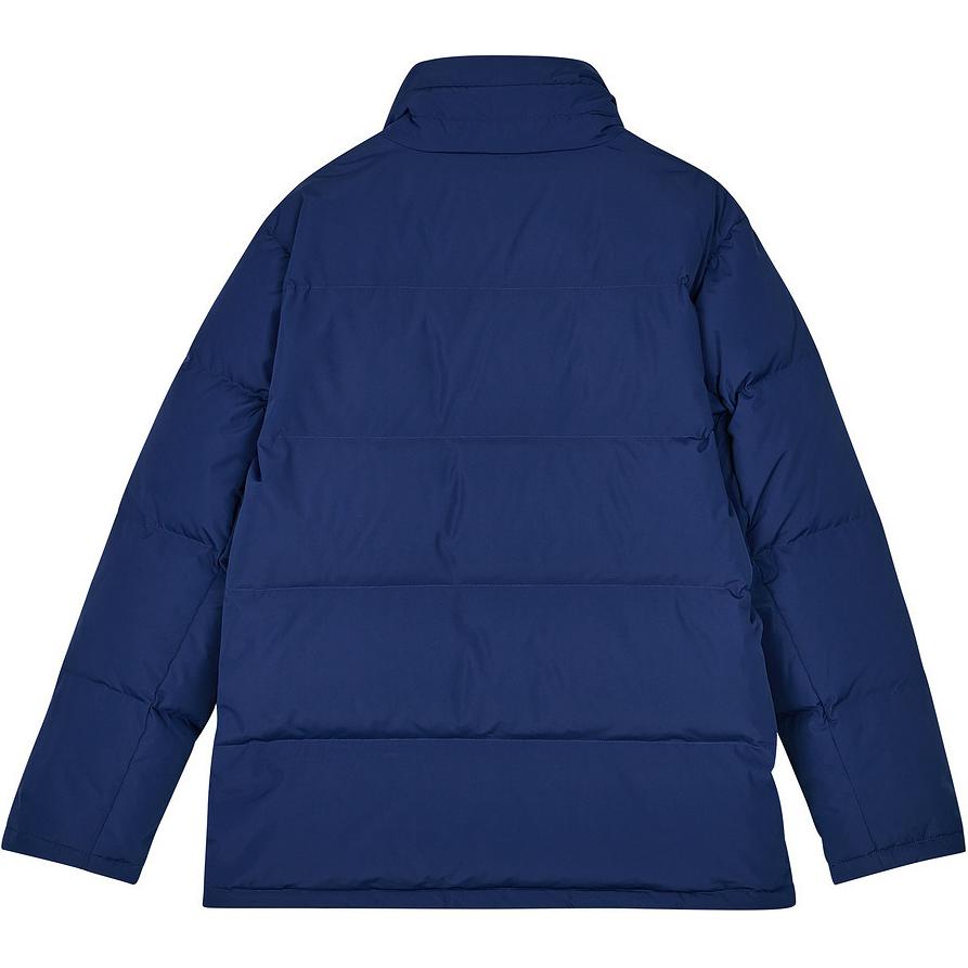 Skechers Diamond Series Logo Pattern Outdoor Casual Sports Zipper Stand Collar Warm Down Jacket Men Jacket Medieval-Blue L423M176-007D