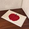 VIKAMA Creamy Style Apple Carpet Anti-slip Entry Floor Mat Soft Absorbent Bathroom Mat Bedside Rug for Bedroom Home Decoration