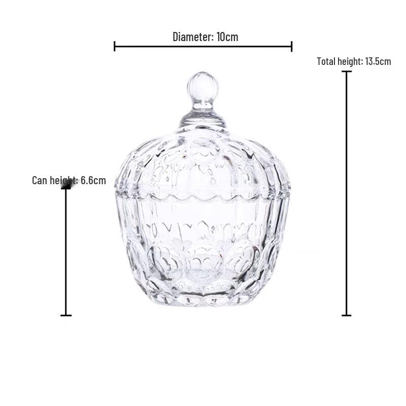 QianXing Apple-Shaped Crystal Glass Candy & Dried Fruit Bowl Set