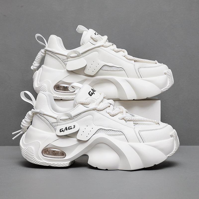 European station GAGJ men's shoes new air cushion versatile casual sports shoes thick sole heightening leather dad shoes