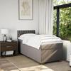 VidaXL Slat Bed Base with Mattress Taupe 90x200 Cm Fabric 3285782