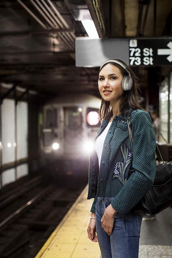 Denon Wireless Headphones with Free Edge aptX HD Codec 40mm AH-GC30 Noise-Canceling Drivers, Support, Drivers, White, AH-GC30WTEM