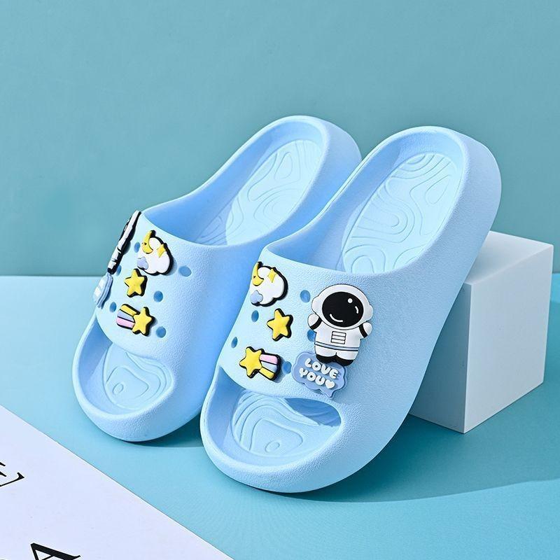 Slippers Casual Summer For Kids Astronaut And Cartoon Designs Soft Eva Breathable Non Slip Footwear