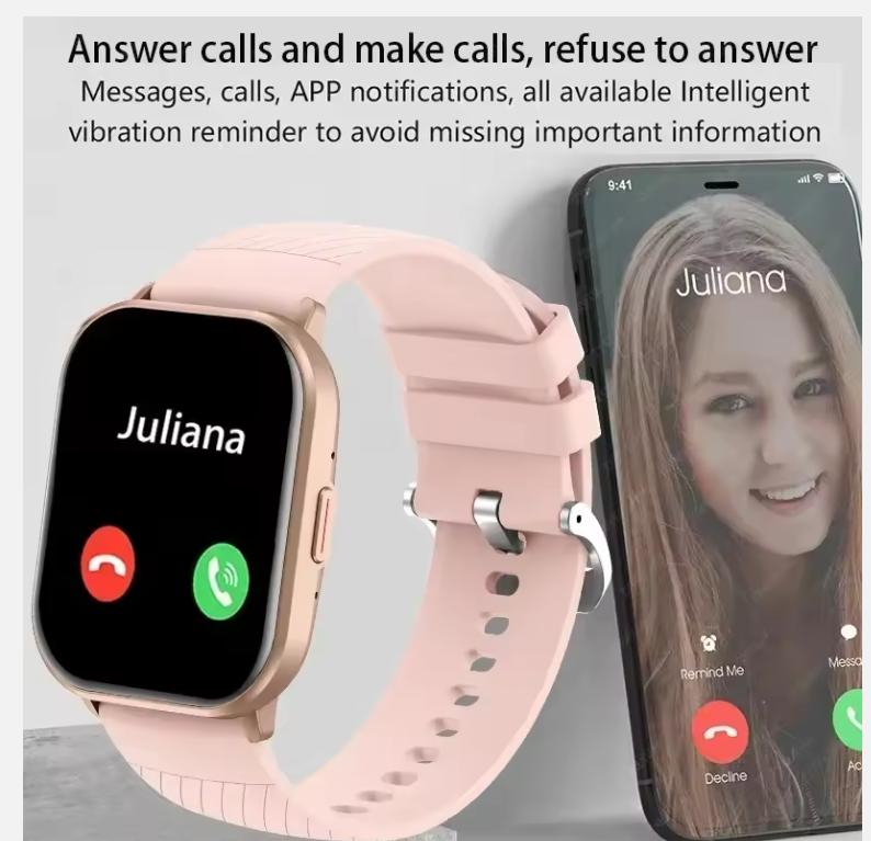 2025 New AMOLED Smartwatch Men Bluetooth Call Fitness Tracker IP68 Waterproof Smart Watch for Men Women IOS Android