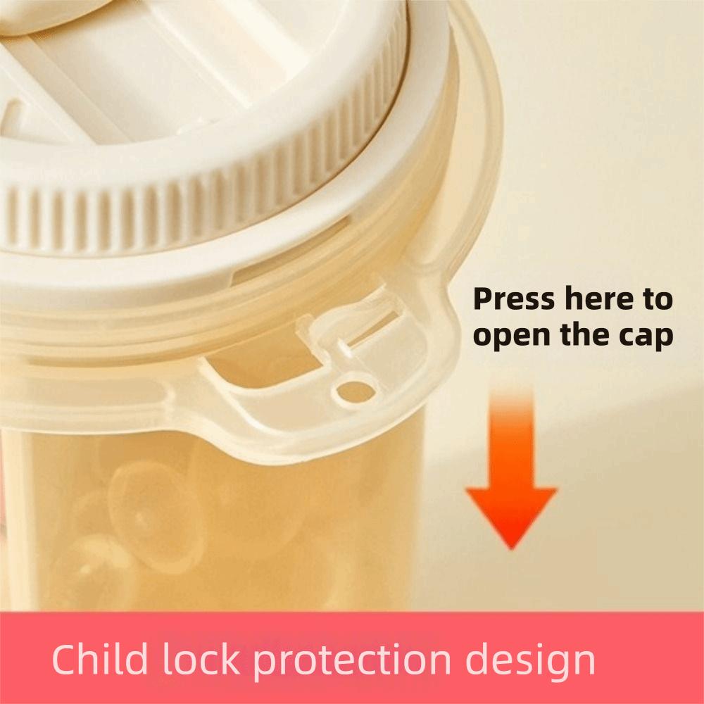 Portable 4 Grids Pill Box Moisture-proof Pill Storage Box Portable Pill Dispenser  for Home