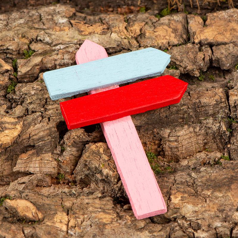 

Украшения из мха для микроландшафта Разноцветные деревянные указатели Суккулентный горшок Садовый деревянный забор Аксессуары для обработки 5pcs разноцветный