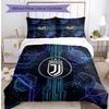 Set Biancheria da Letto 3 Pezzi con Stampa Pattern Juventus FC Morbido Delicato sulla Pelle Lavabile Copripiumino e Federe Set Stagione Unica Camera da Letto
