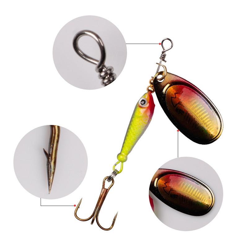 Metal Fishing Lure 9G  Bait High Quality Hard Baits Treble Hook Fishing Tackle For Pik