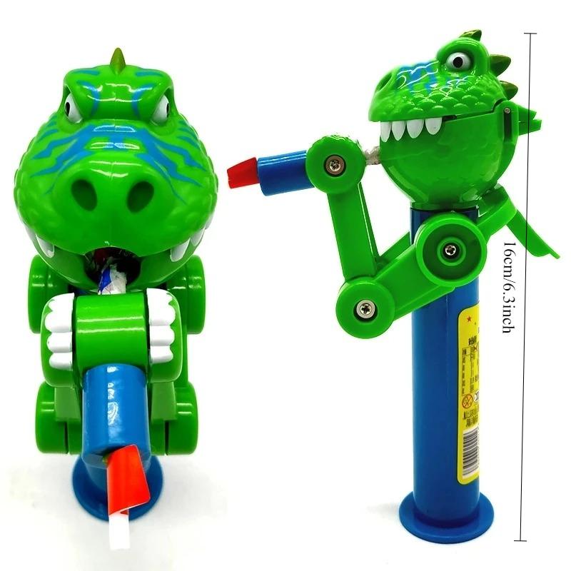 Candy Storage Cool Decompression Toy Gifts for Kids Creative Lollipop Robot Holder Dinosaur Eat Lollipop Pop Ups Case