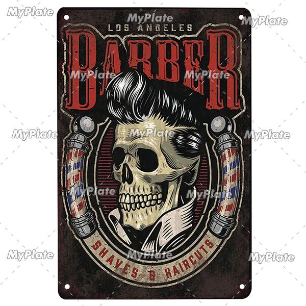 BARBER Tin Sign Metal Sign Retro Plaque Home Decor Metal Vintage Man Cave Bar Pub Club Home Wall Decoration