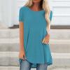 2024 Summer Plus Size Women’s Round Neck T-Shirt, Solid Color, Southeast Asian Fashion